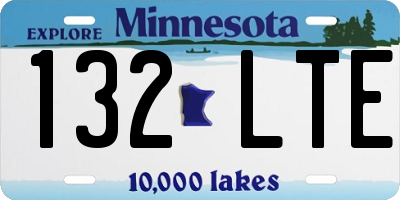 MN license plate 132LTE