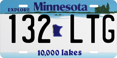 MN license plate 132LTG