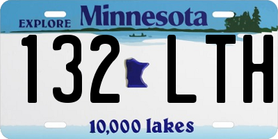 MN license plate 132LTH