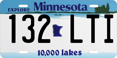 MN license plate 132LTI