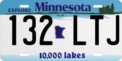 MN license plate 132LTJ