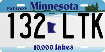 MN license plate 132LTK