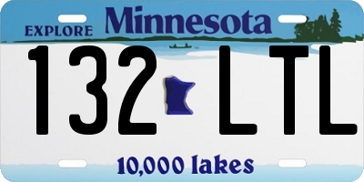 MN license plate 132LTL