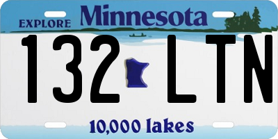 MN license plate 132LTN