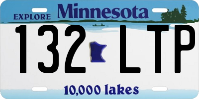 MN license plate 132LTP