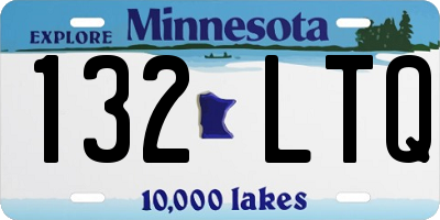 MN license plate 132LTQ
