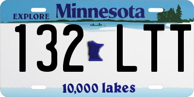 MN license plate 132LTT