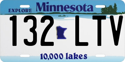 MN license plate 132LTV