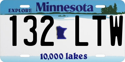 MN license plate 132LTW