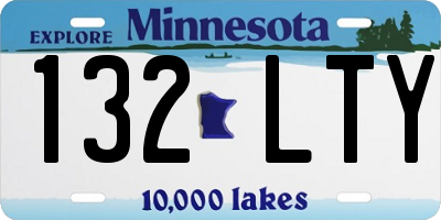 MN license plate 132LTY