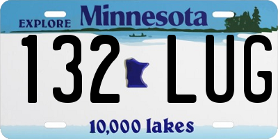 MN license plate 132LUG