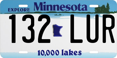 MN license plate 132LUR