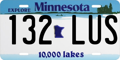 MN license plate 132LUS