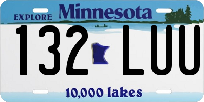 MN license plate 132LUU