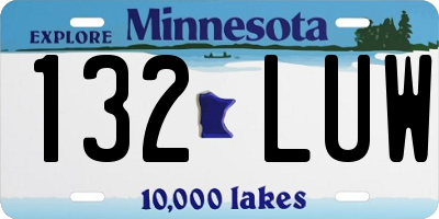 MN license plate 132LUW