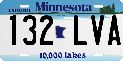 MN license plate 132LVA