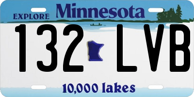 MN license plate 132LVB
