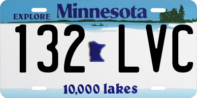 MN license plate 132LVC
