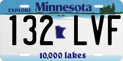 MN license plate 132LVF
