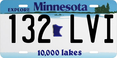 MN license plate 132LVI