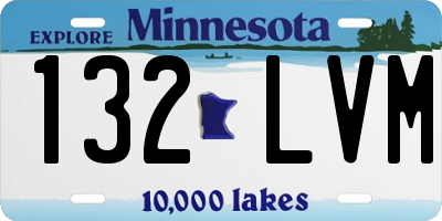 MN license plate 132LVM