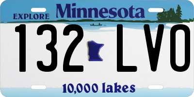MN license plate 132LVO