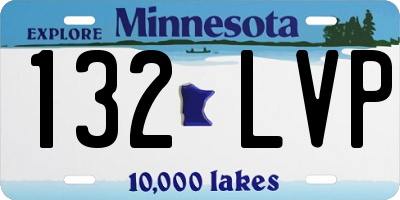 MN license plate 132LVP