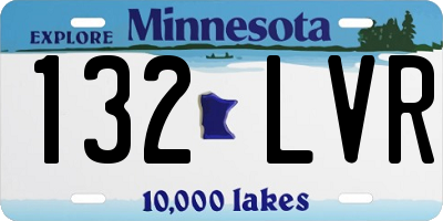 MN license plate 132LVR