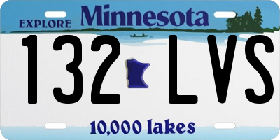 MN license plate 132LVS