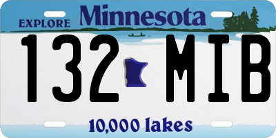 MN license plate 132MIB