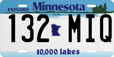 MN license plate 132MIQ
