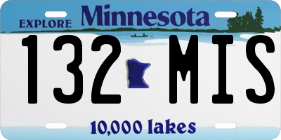 MN license plate 132MIS