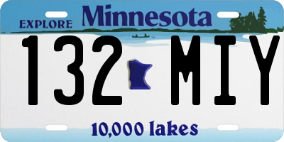 MN license plate 132MIY