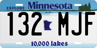 MN license plate 132MJF