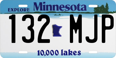 MN license plate 132MJP