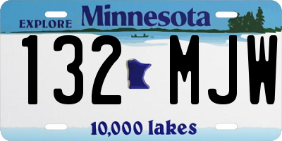 MN license plate 132MJW