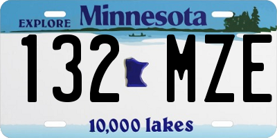 MN license plate 132MZE