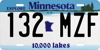 MN license plate 132MZF