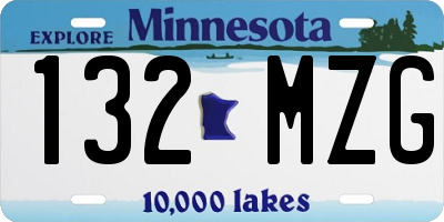MN license plate 132MZG