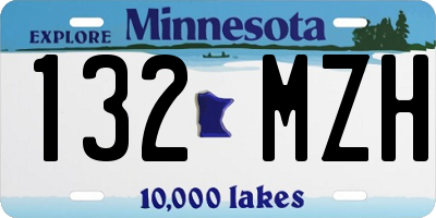 MN license plate 132MZH