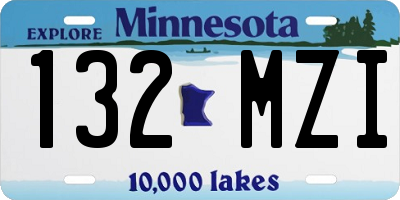 MN license plate 132MZI