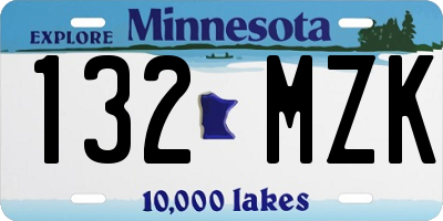 MN license plate 132MZK