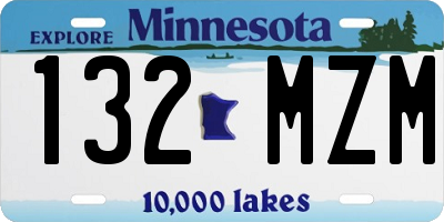 MN license plate 132MZM