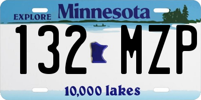 MN license plate 132MZP
