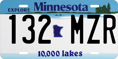 MN license plate 132MZR