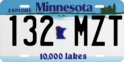 MN license plate 132MZT