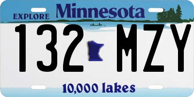 MN license plate 132MZY
