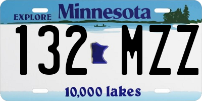 MN license plate 132MZZ