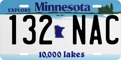 MN license plate 132NAC