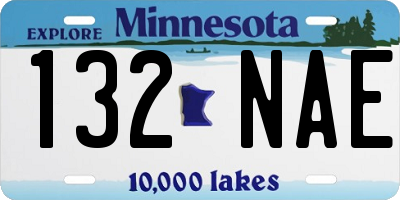 MN license plate 132NAE